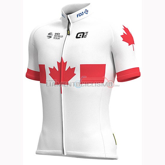 Abbigliamento Ciclismo Groupama FDJ Manica Corta 2019 Campione Canada